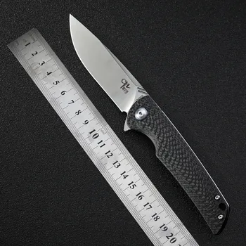 CH VG10 нож сгъваем нож въглеродни влакна, дръжка лагери джобни ножове открит къмпинг самоотбрана, лов edc инструмент
