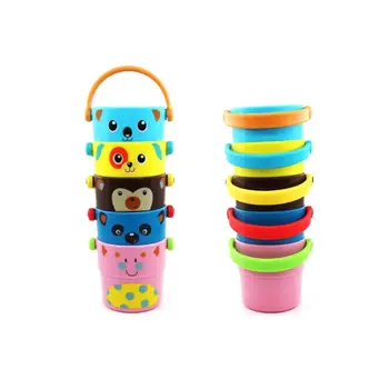 Children Baby Shower Toys Pouring Cup Flow Style Bucket Water Spray Tool Сладко Cartoon Animal Children ' s Toy Gift Q6PD