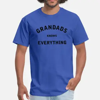 Create Grandads Knows Everything Тениска За мъже Памук Кръгла Силует Оборудване Тениска Мъж С Къс Ръкав Мъжки Хип-Хоп Топ
