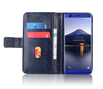 Doogee BL12000 Vintage Портфейла Flip Case for Doogee BL12000 (Pro) Case with Strap Stand Luxury ПУ Leather Cover Case Fundas