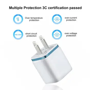 EU/US 5V 2.1 A Dual USB Спиди Fast Port USB Charger Mains Wall Plug Adapter High Temperature Resistance For Smart Phone Switch