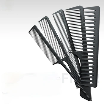 FnLune Carbon Professional Hair Комбс Barber, Hair, Hair Brush Cutting Anti-static Tangle Pro Салон Hair Care Стайлинг Tool