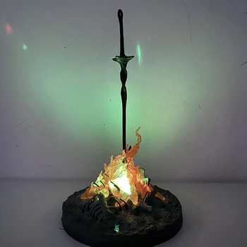 Gecco Dark Souls Figure Black Faraam Knight Bonfire The Sword Abysswalker Action Figures Lizard Crystal LIT Light-up Collection