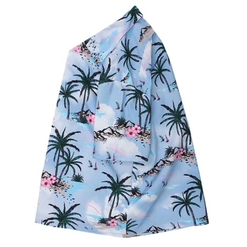Harajuku Oversize Coconut Printed Блуза, Тениски Мъжки ризи с къс Ръкав 2021Summer Hawaiian Holiday Beach Top Unisex хип-хоп Male