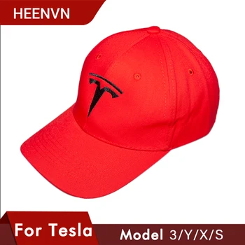 Heenvn 2021 Нов за tesla model 3 model X model s model Y автоаксесоари плътен цвят бродерия Tesla Hat cotton cap hats