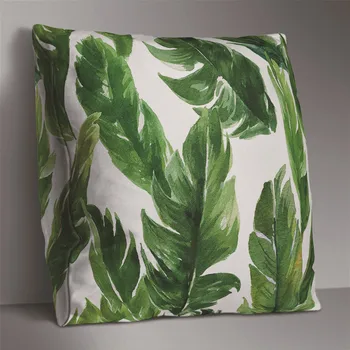 Hongbo Vintage Green Leaves Хвърли Pillow Case Полиестер Двустранен Калъфка Използване В Дома, Спалня, Всекидневна Офис
