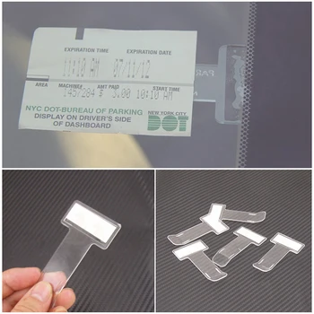 Hot Car Note File Folder Holder Parking Ticket Permit T-shape Holder Клип For Windscreen Window Fastener Stickers Accessories