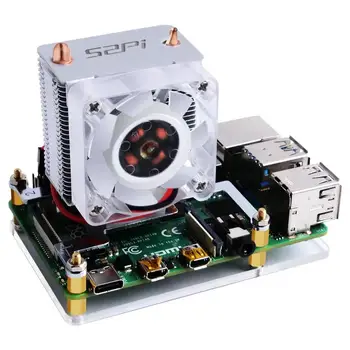 ICE-Tower CPU Cooling Fan V2.0 Супер разсейване на топлината Различни Цвята led Светлинна Група 5-слойный Корпус за Raspberry Pi 3Б+/4B