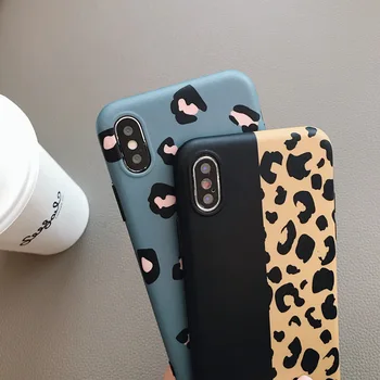 JAVY Leopard-Print Phone Case Cover за Iphone 11 Pro XS Max XR X SE 2020 Г. 8 7 6 6S Plus Луксозни Меки Калъфи за задната част на Fashion Shell
