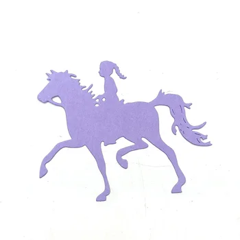 Julyarts Момиче Horse Scrapbooking Metal Умира Card For Making The New 2020 Decoration Лексикон Paper Занаятите Knife Мухъл Blade Punch