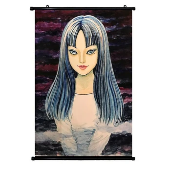Junji Itou Another Face Horror Tomie Cloth Poster Wall Scroll Home Decoration 60x40cm Аниме