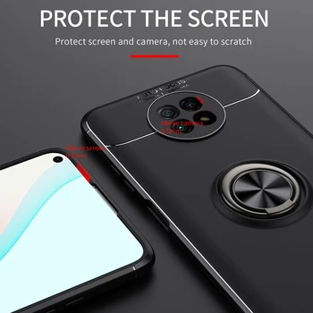 KEYSION устойчив на удари Калъф за Xiaomi Redmi Note 9T 5G Мек Силикон Магнитна Околовръстен Щанд Задната част на Кутията на Телефона за Redmi 9T 9 Power