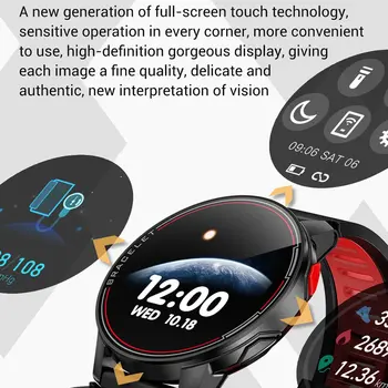 L6 Smart Watch IP68 Водоустойчив Спорт Мъже, Жени Bluetooth-съвместими Smartwatch Фитнес Тракер Монитор на Сърдечната Честота За Android