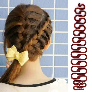Lady French Hair Braiding Tool Braider Roller With Hook Magic Hair Twist Стайлинг Bun Maker Hair Band Аксесоари