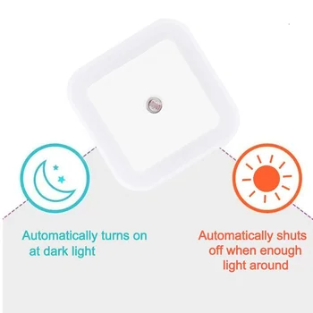 LED Night Light Wireless Sensor Control Mini Лампа 110V 220V EU US Plug Nightlight for Baby Kids Living Room, Bedroom Lighting