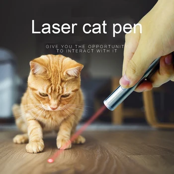 LED Пет Cat Toy Toy Creative And Funny Пет Cat Toys LED Pointer Lamp-Light Pen With Bright Пет Interactive Гъди Stick Cat Toy