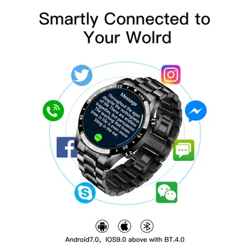 LIGE 2021 New Smart Watch Men Full Touch Screen Sports Fitness Watch Waterproof Bluetooth Call For Android, iOS Smartwatch Мъжки