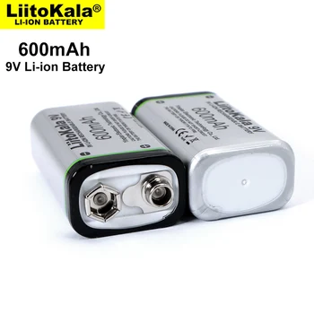 LiitoKala 600 mah 9 В литиево-йонна Батерия 6F22 9 Акумулаторна Батерия За Микрофон Мултицет RC Играчки Температура пистолет