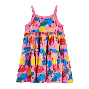 Little Maven 2021 Лятна рокля за малки момичета Памук Нова Мода Мека Дрехи за момичета Ежедневното рокля за деца от 2 до 7 години