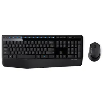 Logitech MK345 Wireless Full-size Keyboard 2.4 GHz 1000DPI Wireless Optical Mouse Set with Nano Receiver for home company office