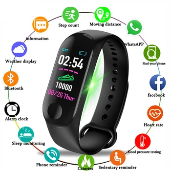 M3Plus Sport Smart Wristband Гривна Каишка За мъже SmartBand Покана Heart Rate Фитнес Тракер M3 Plus Smart Watch За IOS и Android