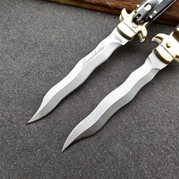 MANCROZ Италианската Мафия Змия Острието е Открит Сгъваем Нож Плюс Стил Джобен Нож EDC Режещи Инструменти AKC