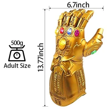 Marvel Iron Man Infinity Gauntlet Ръкавица for Adult 3 Flash Mode Електронни Ръкавици Thanos с подвижен магнит Infinity Стоунс