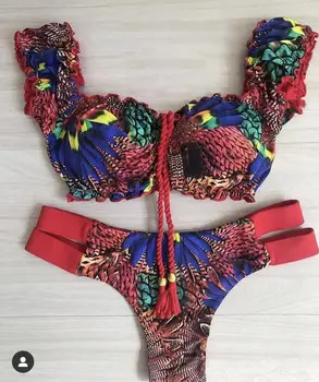 New Push Up 2020 Bikini Set Women Разчорлям Biquini Swimwear Low Waist Секси Brasilian Ribbed Swimsuit Bath Beach Maillot De Bain