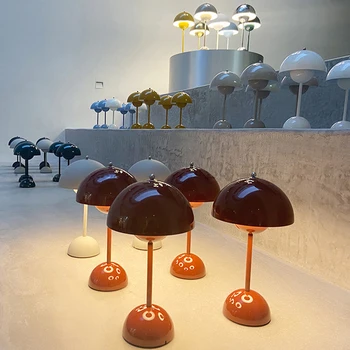 Nordic Mushroom Настолни Лампи за Дневна Модерна Настолна Лампа Настолна Лампа Спалня Нощна Лампа Home Decor Loft Lighting Fixturtes