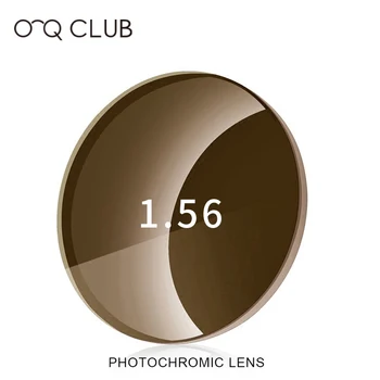 O-Q CLUB 1.56 Фотохромный Рецепта CR-39 Смола Очила, Лещи за Късогледство Далекогледство Анти-Син UV400 Очила Лещи