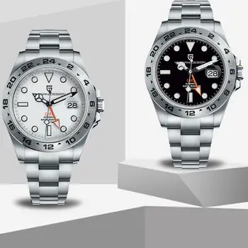 Pagani Design 2021 New Luxury Date Automatic Watch Неръждаема Стомана 316L Сапфирен Кристал 42 мм Мъжки Висококачествени Водоустойчиви Часовници