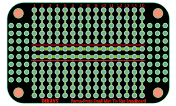 Perma-Proto Small Mint Tin Size Breadboard ПХБ Prototype Board for Arduino (опаковка от 5 броя)