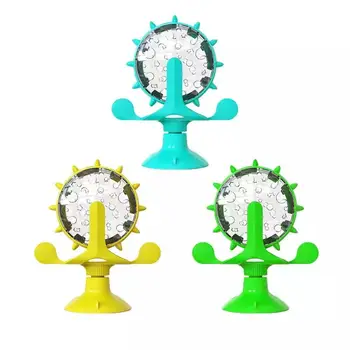 Pet Dog Cat Toy Windmill Въртяща Се Вятърна Мелница Toy Food Dispensing Cat Toy With Suction Cup Puzzle Toy Pet Products Supply
