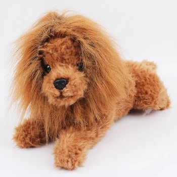 Pet Dog Lion Mane Перука Hair Decor Dog Перука Hair Costume For Medium Large Small Dog Хелоуин Gift Cosplay Смешни Hat Пет Apparel