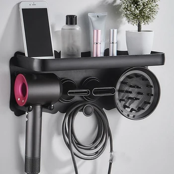 Punch-Free Hair Dryer Holder Баня Рафтове За Съхранение Сешоар Стенен Държач за Дайсън Supersonic Hair Dryer