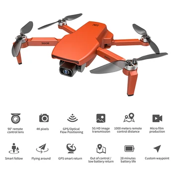 SG108 4k Dual Camera Drone Professional GPS Wifi 5G Quadcopter FPV Brushless 1 25mins Полет RC Helicopter Drone under 250g