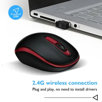 Silent Click 2.4 G Business Mouse Вертикални Оптична Мишка Безжична Игра LED Мишка 1600 DPI за PC Компютър, Домашен Офис