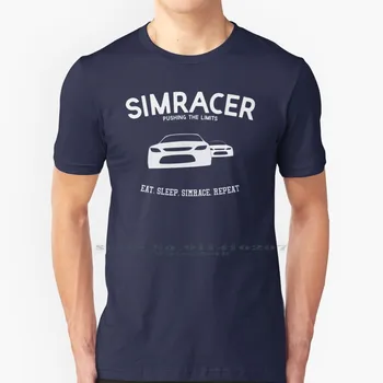 Simracer Сим Racing Games - да Яде , да Спи , да Simrace , Повторете фланелка от Чист Памук Simracer Rennsimulation Racing Motorsport