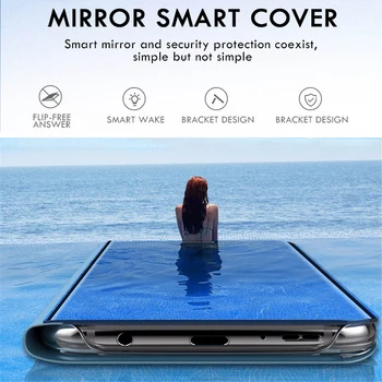 Smart Огледало Флип Калъф За Samsung Galaxy A51 A50 A71 A12 A32 A21s A52 A31 A70 S8 S9 S10 Note 10 9 8 S20 FE Plus Lite A72 на Кутията