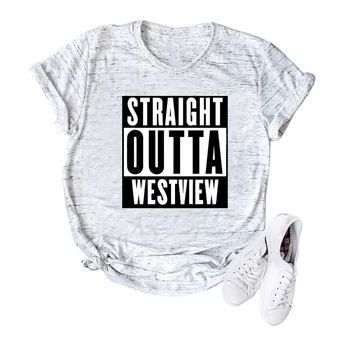 Straight Outta Westview T-Shirt Тв Шоу Wanda Vision Inspired Tee Смешни Quote Тениска Cool Битник Tops