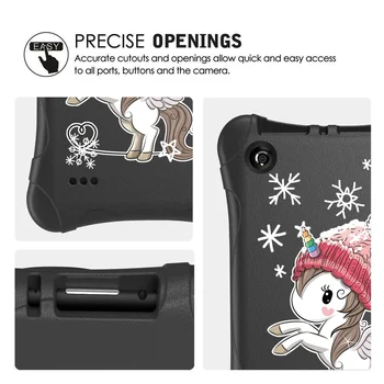 Tablet Cover Case for Amazon Fire 7 (5th/7th/9th Gen) Unicorn Series Drop Resistance EVA Soft Shell Tablet Kids Case + Stylus