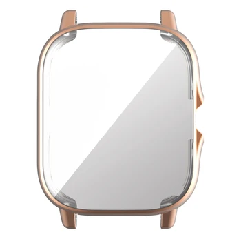 TPU Soft Full Glass Screen Protector Shell Case Edge Frame For Amazfit GTS 2/2e GTS2/e Smartwatch GTS2e Защитно покритие на Бронята