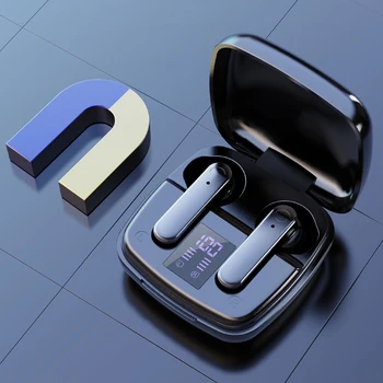 TWS Bluetooth Слушалка със зарядно устройство Скоростна Водоустойчиви Слушалки 9D Стерео Слушалки Слушалки За Спортни Сензорни Слушалки за Управление на