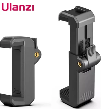Ulanzi ST-26 Смартфон Статив Притежателя Клип Вертикално Снимане на Планина + Студен Обувки за iPhone 12 Pro Max LED Light Микрофон