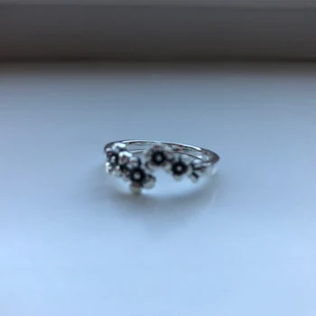 Vintage Silver Color Rose Flower Ring Прост Дизайн Do Old Rings For Women Anniversary Party Ретро Бижута и Аксесоари M2M882