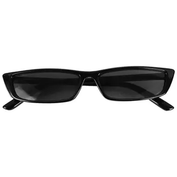 Vintage Правоъгълник Слънчеви Очила За жени на Малка Рамка Слънчеви Очила Ретро Очила S17072 черна рамка черен