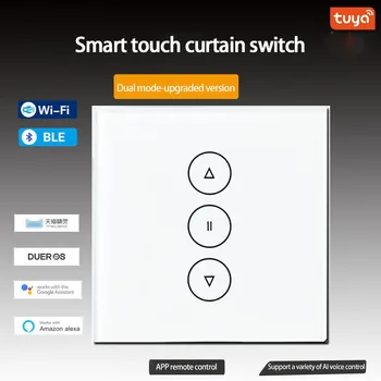 WI-FI Bluetooth-съвместими Сензорен Smart Curtain Switch Sasha APP Remote Voice Control With Алекса Google Home Dual-mode Switches EU