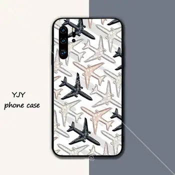 Yinuoda Airplane Fly black soft phone case калъф Huawei P9 lite 2016 2017 P 10 P20 PRO P30 P40 lite P smart 2019 2020 funda