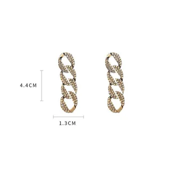 YWZIXLN Fashion Бохемска Crystal Luxury Chain Drop Earring Талисман Бижута За Жени Аксесоари на Едро E0185