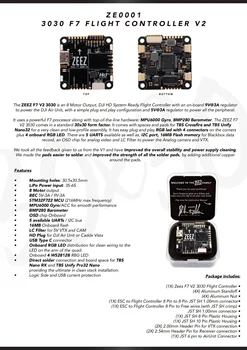 ZEEZ F7 3030 Flight Controller V2 8 Motor Output Dji HD System Ready Flight Controller With An On-Board For RC FPV Racing Drone